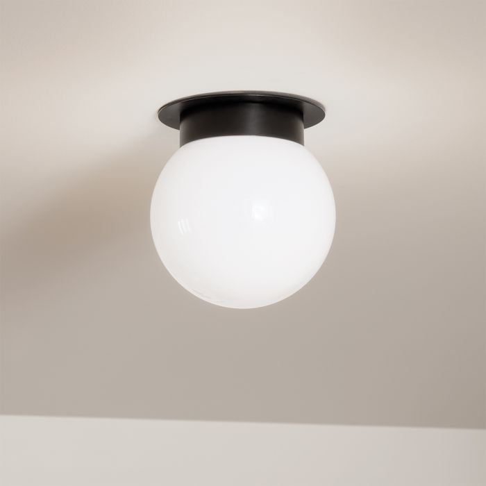 Elstead Lighting Albers Flush 1 Lt Ceiling Light - Black