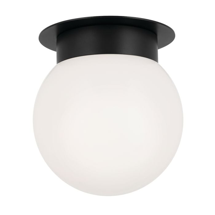 elstead lighting Albers Flush 1 lt Ceiling Light - Black
