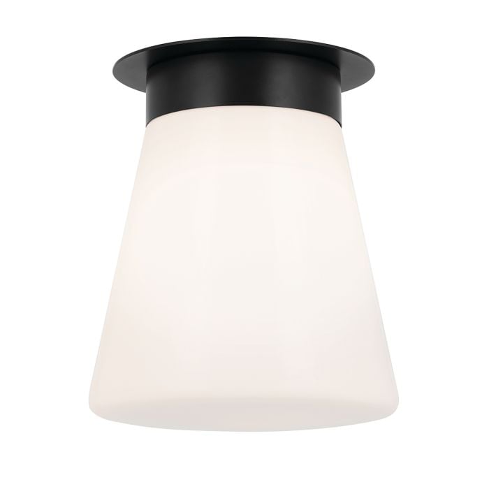 elstead lighting Albers Flush 1 lt Ceiling Light - Black