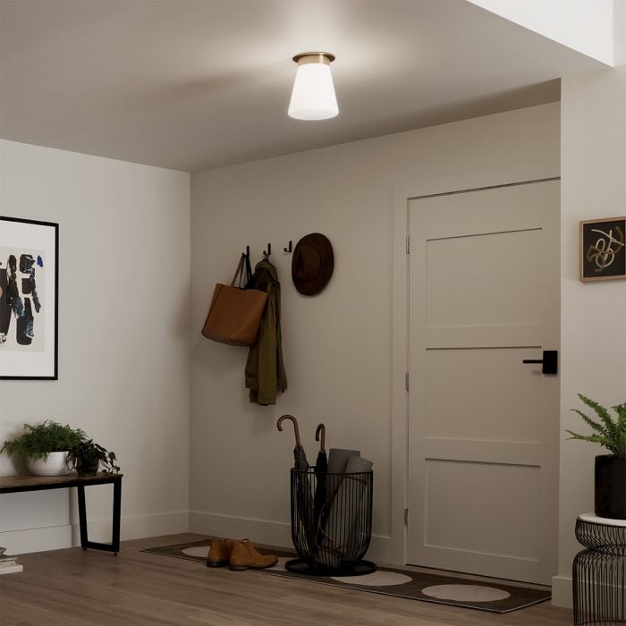Elstead Lighting Albers Flush 1 Lt Ceiling Light - Champagne Bronze
