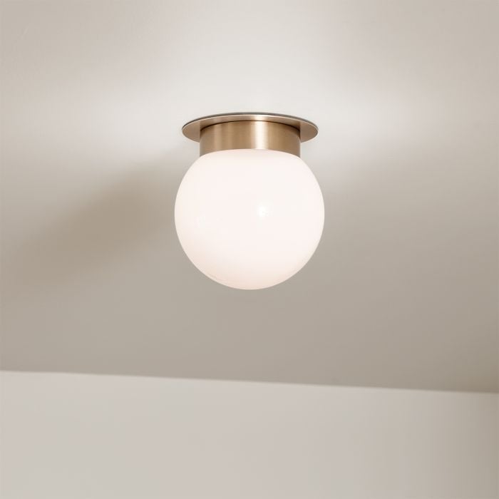 Elstead Lighting Albers Flush 1 Lt Ceiling Light - Champagne Bronze