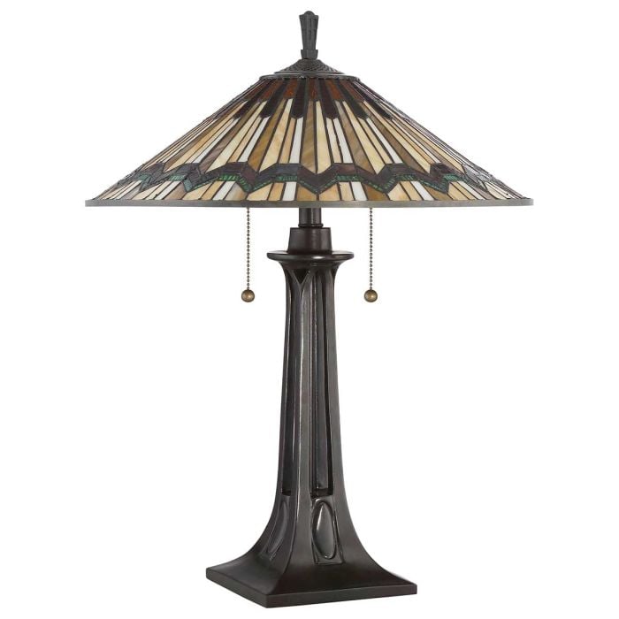 Elstead Lighting Alcott 2 Light Table Lamp - Valiant Bronze