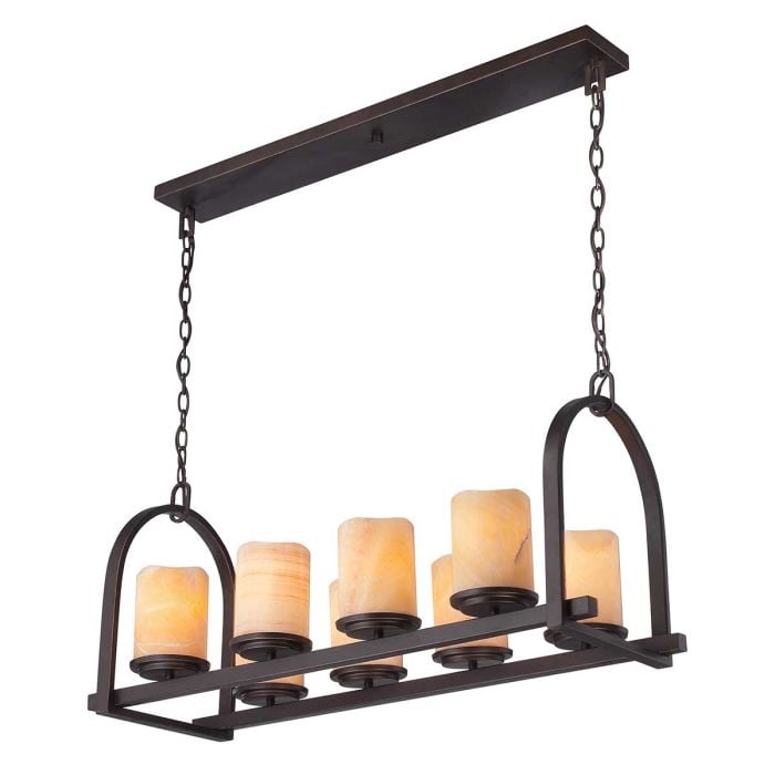 elstead lighting Aldora 8 Light Island Light - Palladian Bronze