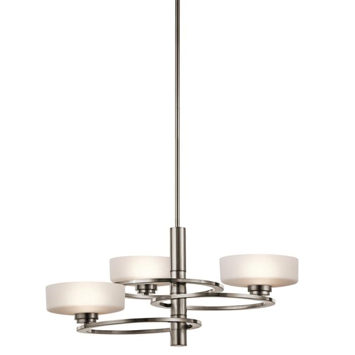 elstead lighting Aleeka 3 Light Chandelier - Classic Pewter