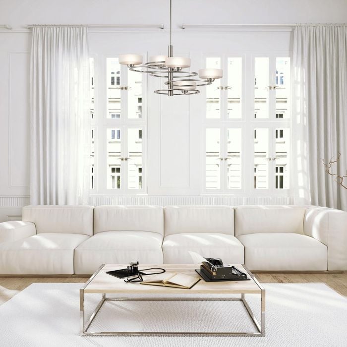 Elstead Lighting Aleeka 5 Light Chandelier - Classic Pewter