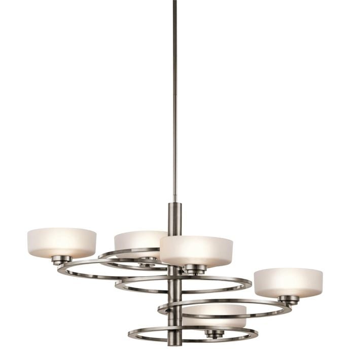 elstead lighting Aleeka 5 Light Chandelier - Classic Pewter