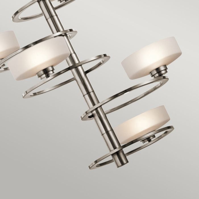 Elstead Lighting Aleeka 5 Light Tall Chandelier - Classic Pewter