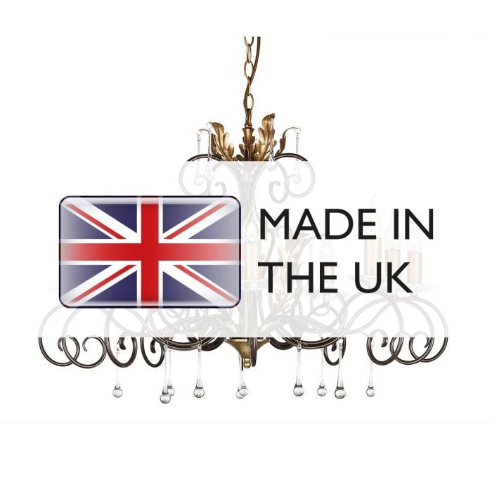 Elstead Lighting Amarilli 10 Light Chandelier - Bronze With Gold Patina