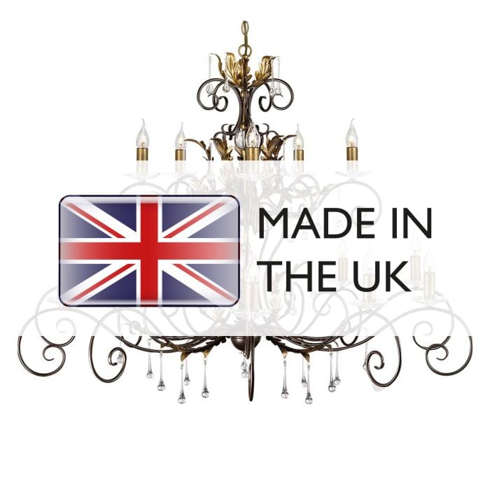 Elstead Lighting Amarilli 15 Light Chandelier - Bronze With Gold Patina