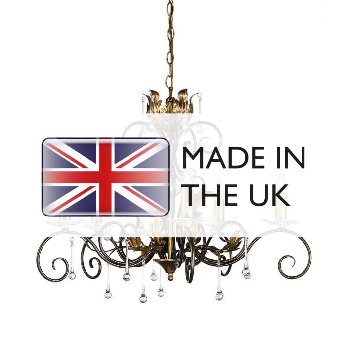 Elstead Lighting Amarilli 5 Light Chandelier - Bronze With Gold Patina