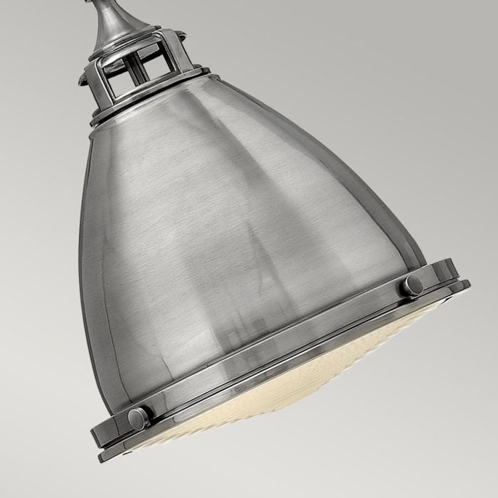 Elstead Lighting Amelia 1 Light Medium Pendant - Polished Antique Nickel