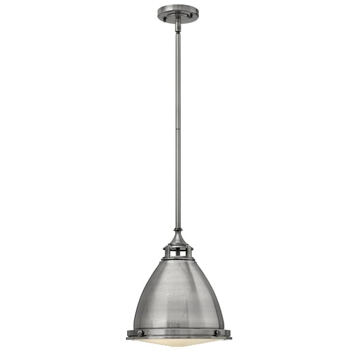 elstead lighting Amelia 1 Light Medium Pendant - Polished Antique Nickel