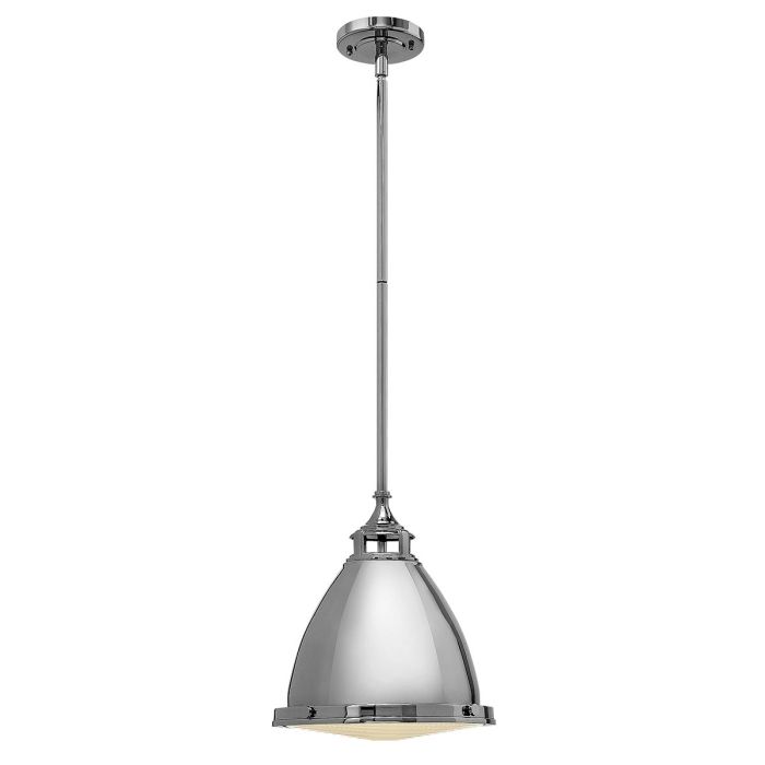 elstead lighting Amelia 1 Light Medium Pendant - Polished Nickel elstead lighting Amelia 1 Light Medium Pendant - Polished Nickel