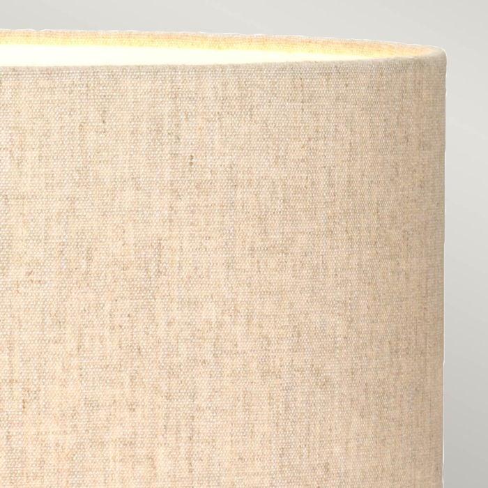 Elstead Lighting Amelia 1 Light Table Lamp With Oval Shade - Bronze Patina With Natural Shade