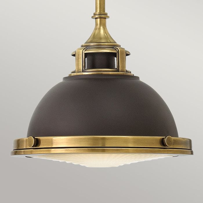 Elstead Lighting Amelia 1Lt Mini Pendant - Buckeye Bronze/Restoration Bronze