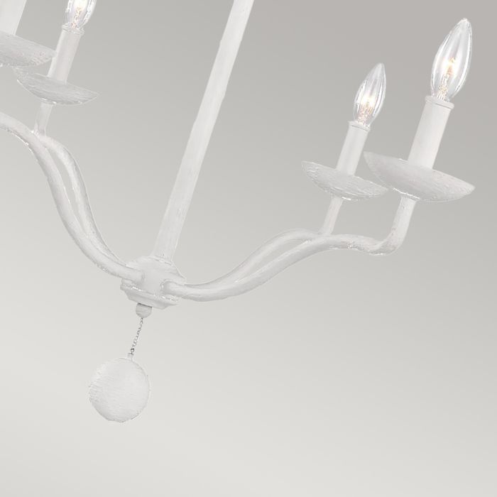 Elstead Lighting Annie 4 Light Chandelier - Textured Plaster White