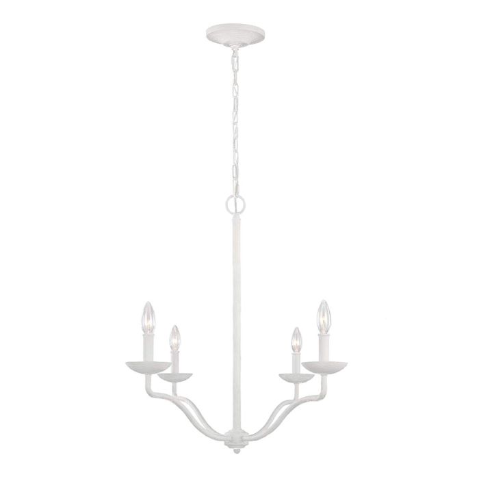 elstead lighting Annie 4 Light Chandelier - Textured Plaster White
