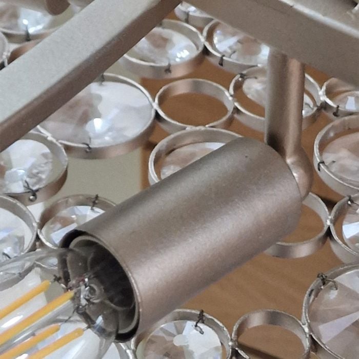 Elstead Lighting Anya 6 Light Chandelier - Silver Leaf