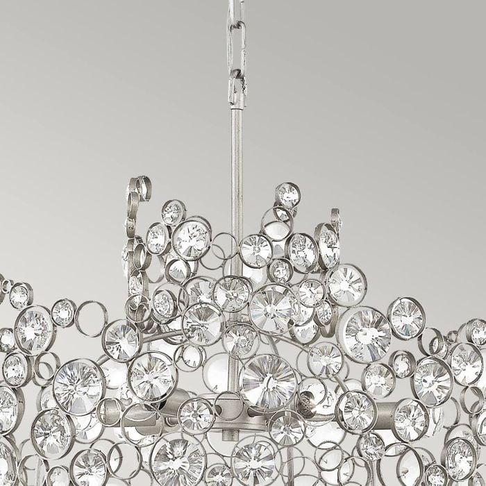 Elstead Lighting Anya 6 Light Chandelier - Silver Leaf