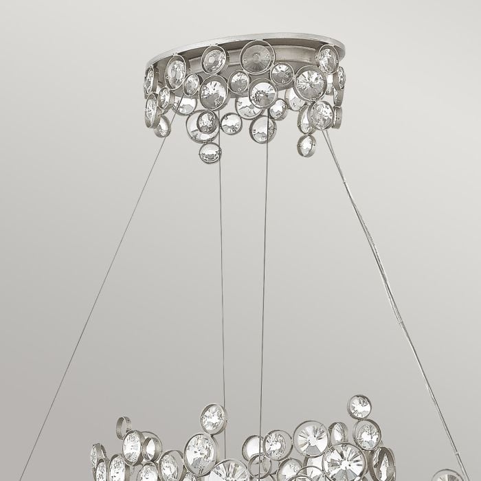 Elstead Lighting Anya Linear Chandelier - Silver Leaf