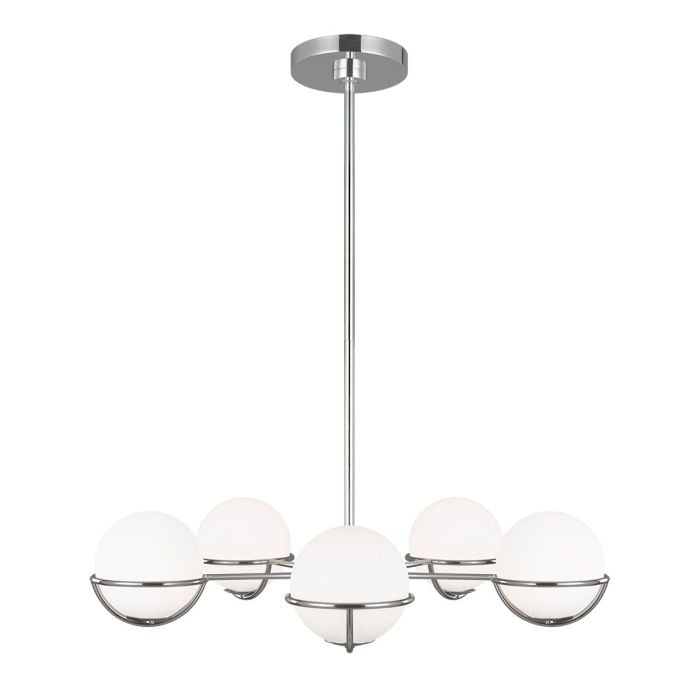 elstead lighting Apollo 5 Light Chandelier - Polished Nickel