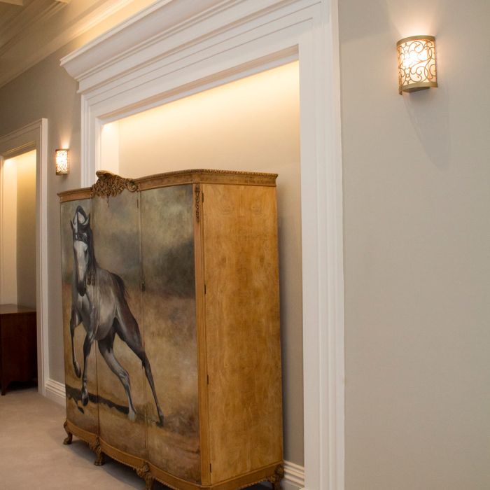 Elstead Lighting Arabesque 1 Light Wall Light - Silver Leaf Patina