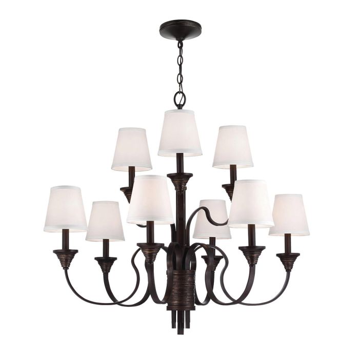 elstead lighting Arbor Creek 9 Light Chandelier - Arbor Bronze