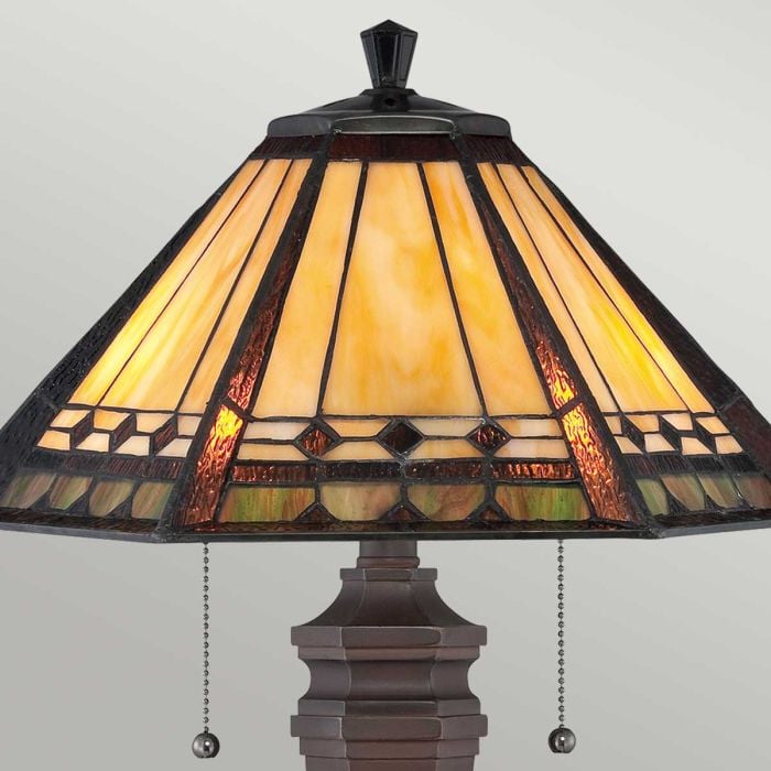 Elstead Lighting Arden 2 Light Table Lamp - Bronze Patina