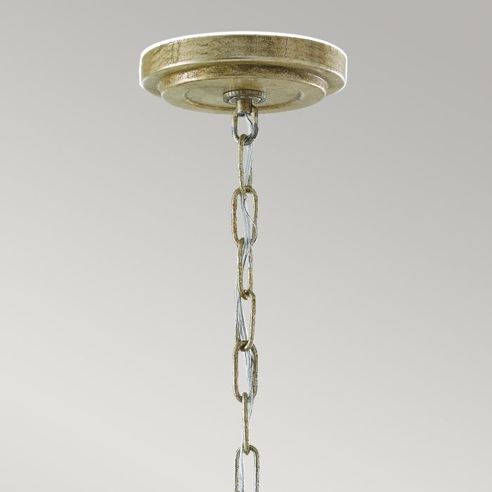 Elstead Lighting Argento 3 Light Pendant Light - Oxidized Silver Leaf