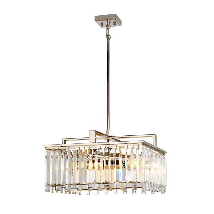 elstead lighting Aries 4 Light Large Chandelier - Polished Nickel