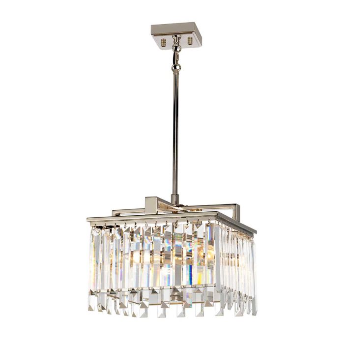 elstead lighting Aries 4 Light Small Chandelier - Polished Nickel