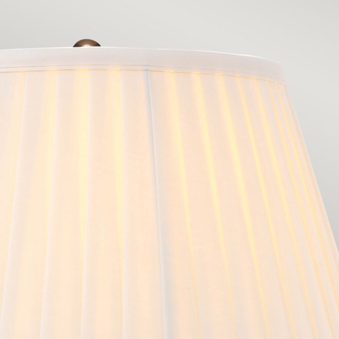 Elstead Lighting Artisan 1 Light Table Lamp With Ivory Shade - Aged Brass