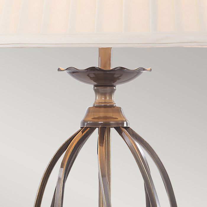 Elstead Lighting Artisan 1 Light Table Lamp With Ivory Shade - Aged Brass