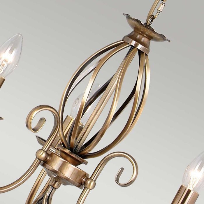 Elstead Lighting Artisan 3 Light Chandelier - Aged Brass