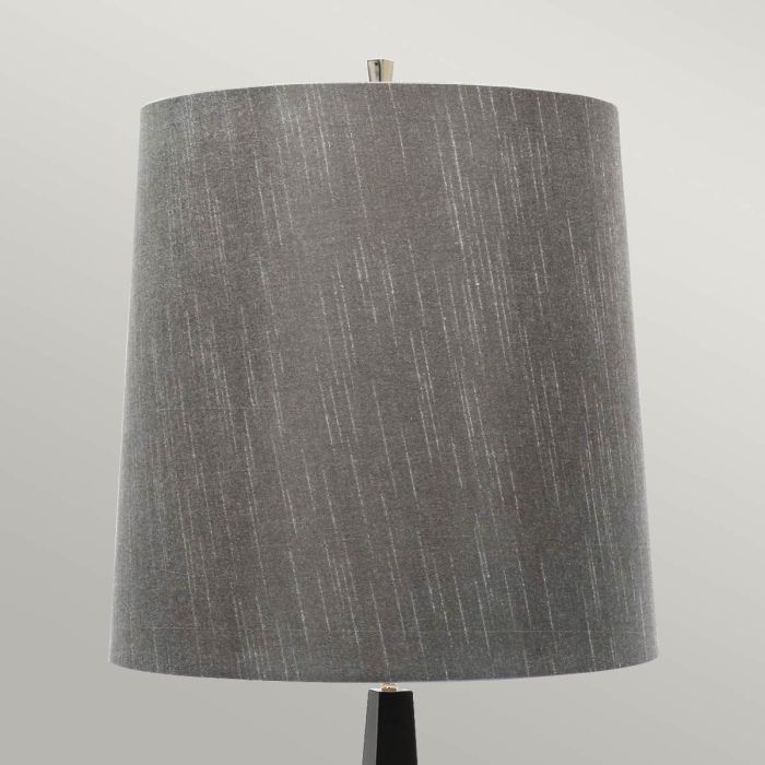 Elstead Lighting Ascent 1 Light Floor Lamp With Dark Grey Shade - Black