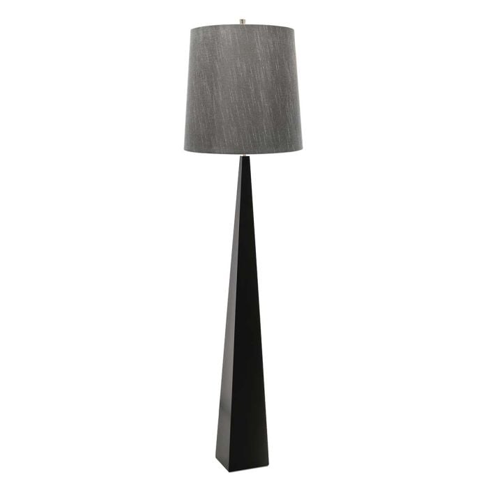elstead lighting Ascent 1 Light Floor Lamp with Dark Grey Shade - Black