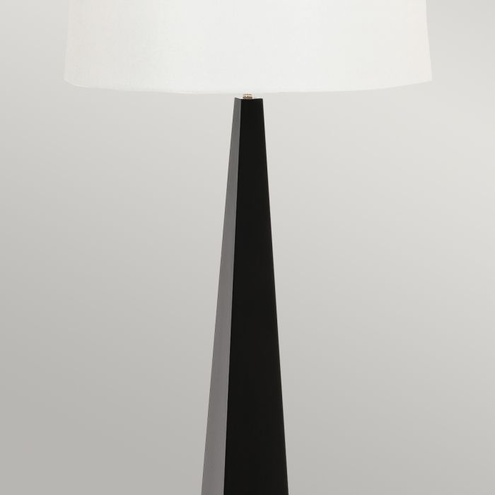 Elstead Lighting Ascent 1 Light Floor Lamp With White Shade - Black - Black