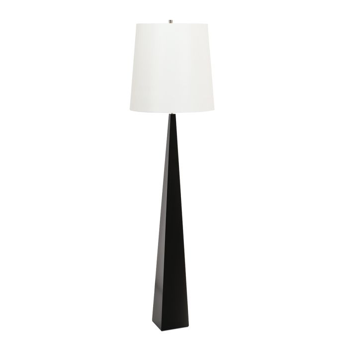 elstead lighting Ascent 1 Light Floor Lamp with White Shade - Black - Black