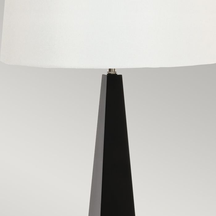 Elstead Lighting Ascent 1 Light Table Lamp With White Shade - Black