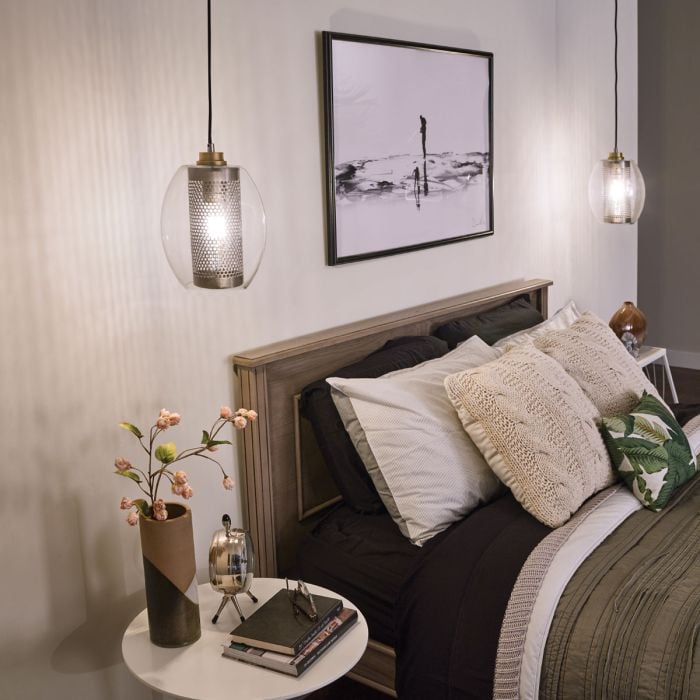 Elstead Lighting Asher 1 Light Mini Pendant - Antique Pewter