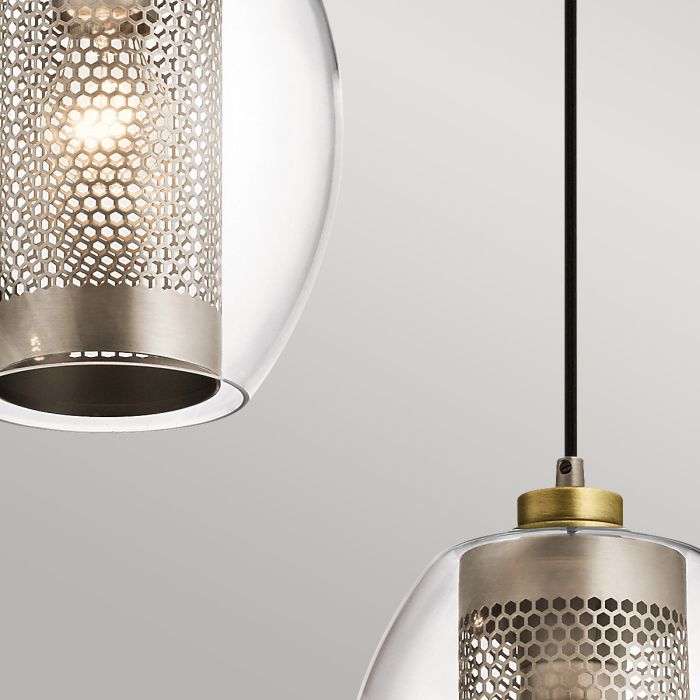 Elstead Lighting Asher 3 Light Pendant Rectangle - Antique Pewter