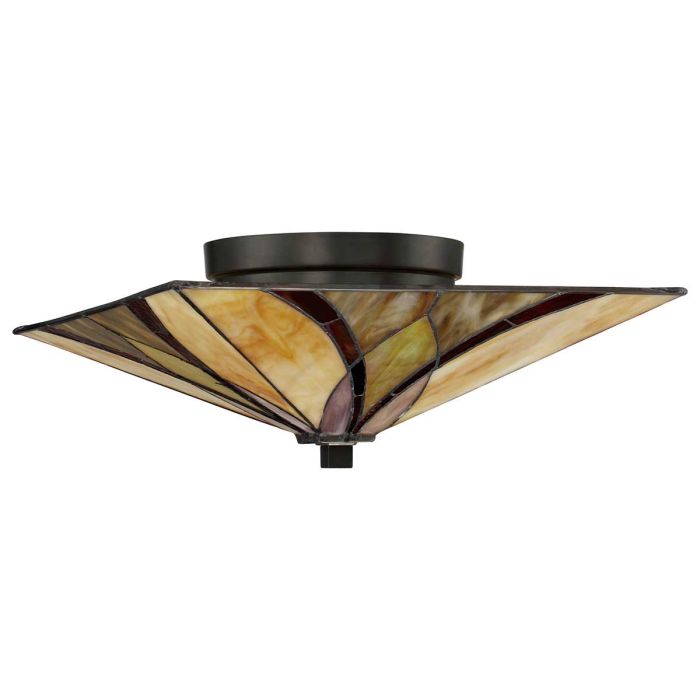 Elstead Lighting Asheville 2 Light Flush - Valiant Bronze
