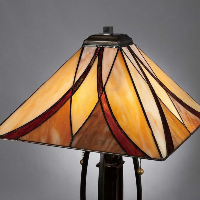 Elstead Lighting Asheville 2 Light Table Lamp - Valiant Bronze