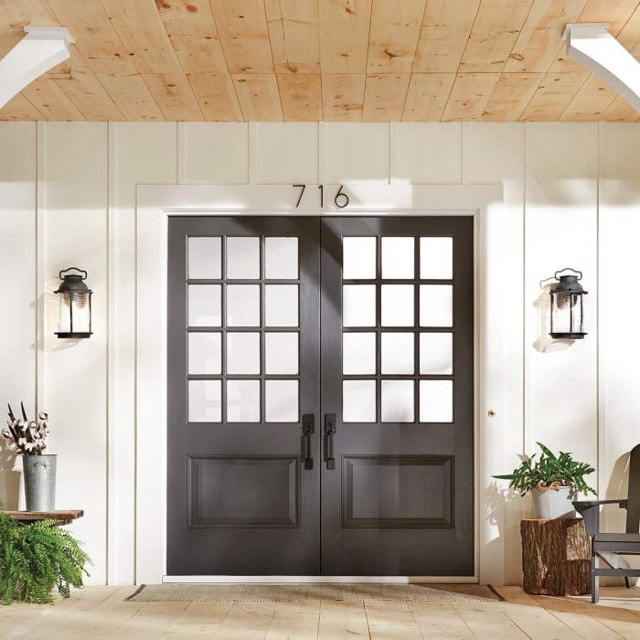 Elstead Lighting Ashland Bay 1 Light Large Wall Lantern - Weathered Zinc