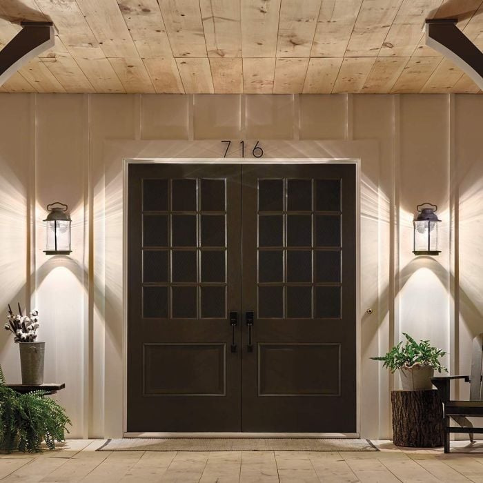 Elstead Lighting Ashland Bay 1 Light Large Wall Lantern - Weathered Zinc