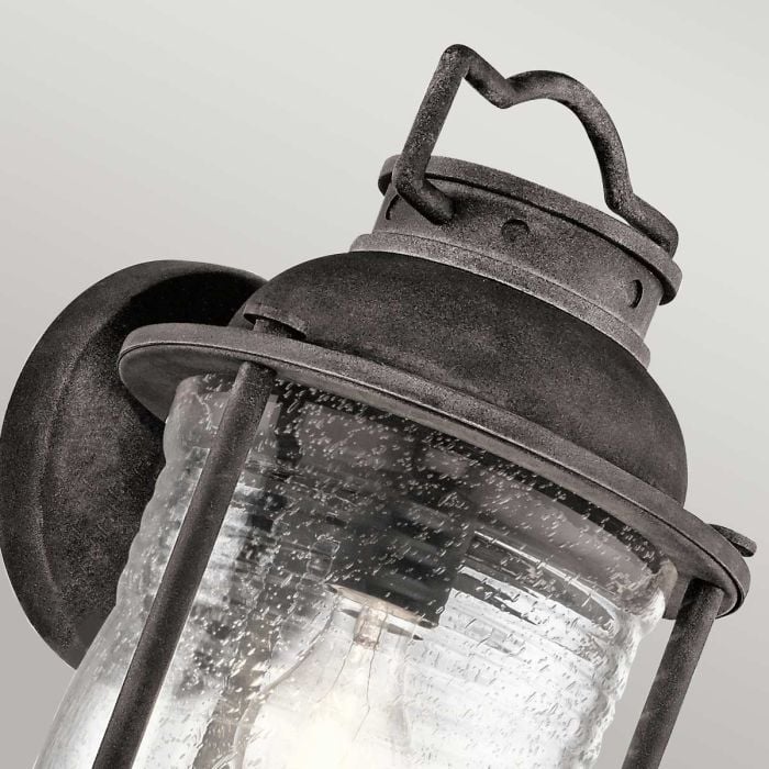 Elstead Lighting Ashland Bay 1 Light Large Wall Lantern - Weathered Zinc