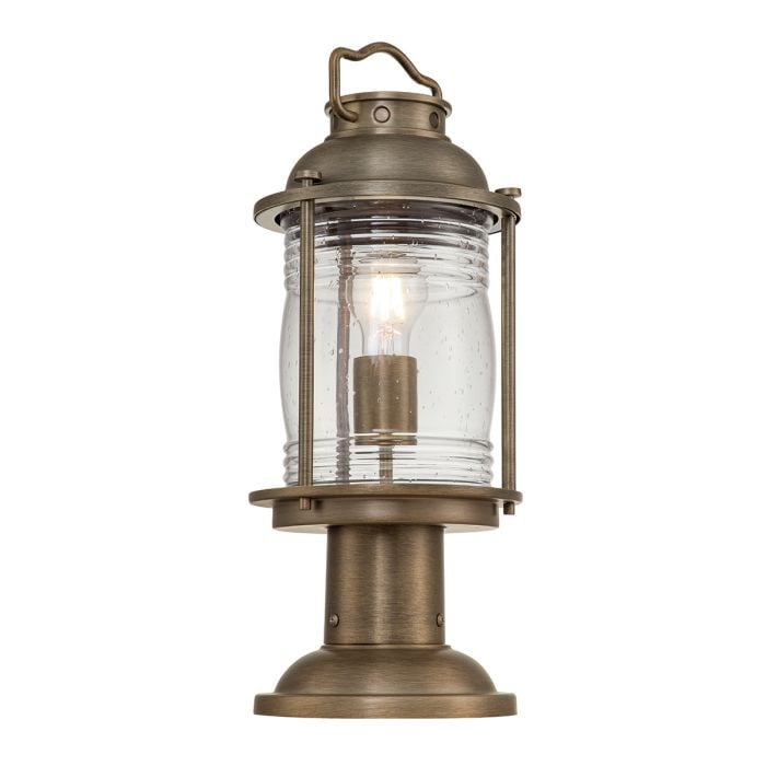elstead lighting Ashland Bay 1 Light Medium Pedestal Lantern - Burnished Bronze