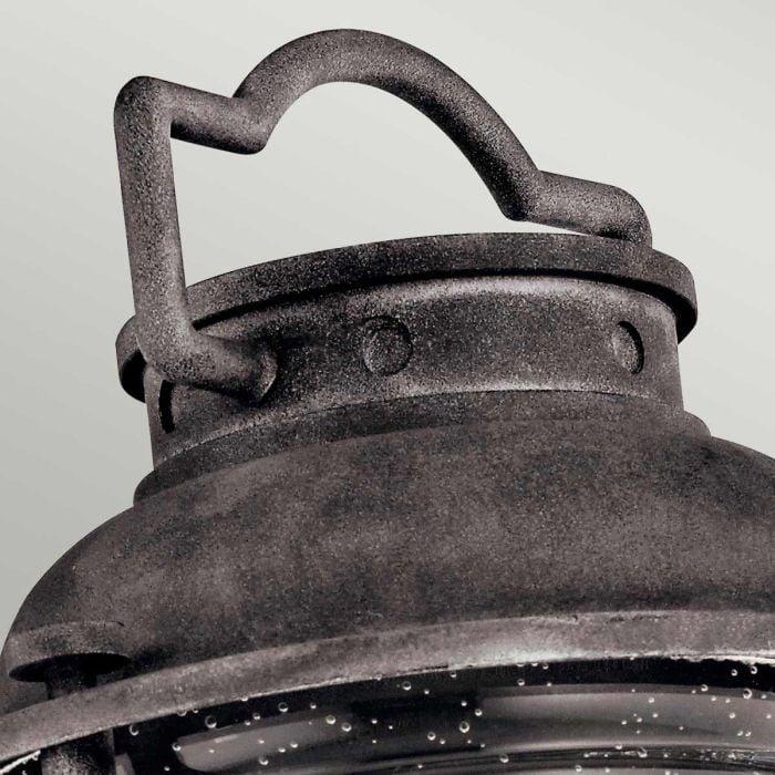 Elstead Lighting Ashland Bay 1 Light Medium Pedestal Lantern - Weathered Zinc