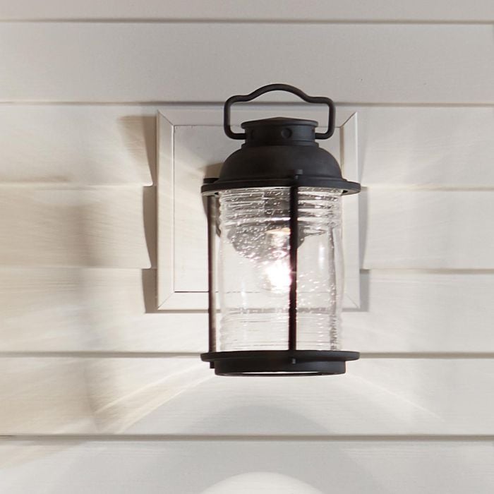 Elstead Lighting Ashland Bay 1 Light Medium Wall Lantern - Weathered Zinc