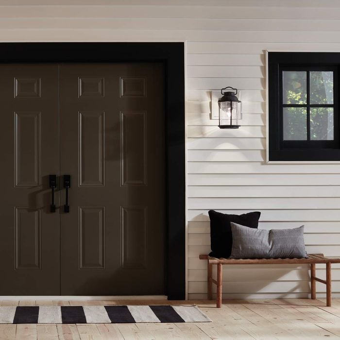 Elstead Lighting Ashland Bay 1 Light Medium Wall Lantern - Weathered Zinc